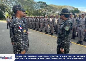 Director general policial visita a cadetes de primer año en la Academia Militar "Batalla de las Carreras”.